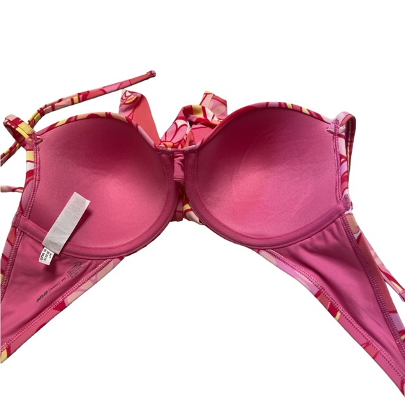 Aerie Women’s bikini underwire top pink floral print size 34D - Picture 4 of 7